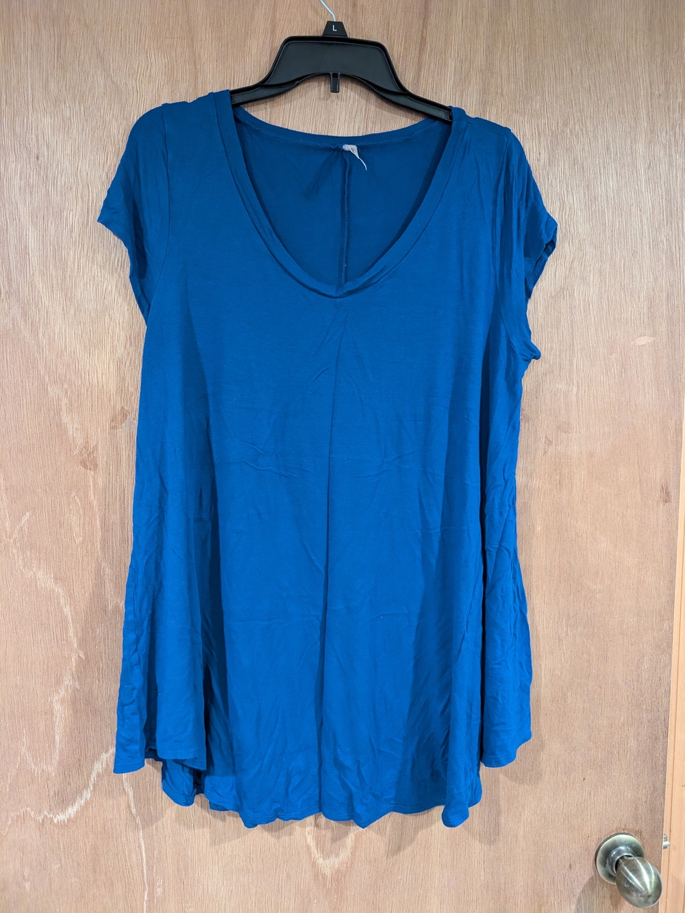 Women’s V-Neck Swing Tunic in Deep Blue